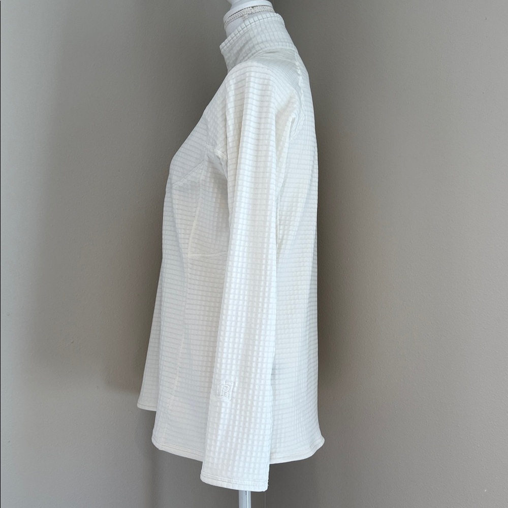 Patagonia | W's R1® Quarter-Zip Fleece Pullover | Birch White | Large | #40118 - Picture 4 of 11